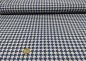 Preview: Geometric 2 Baumwolljersey blau grau im Hahnentrittmuster